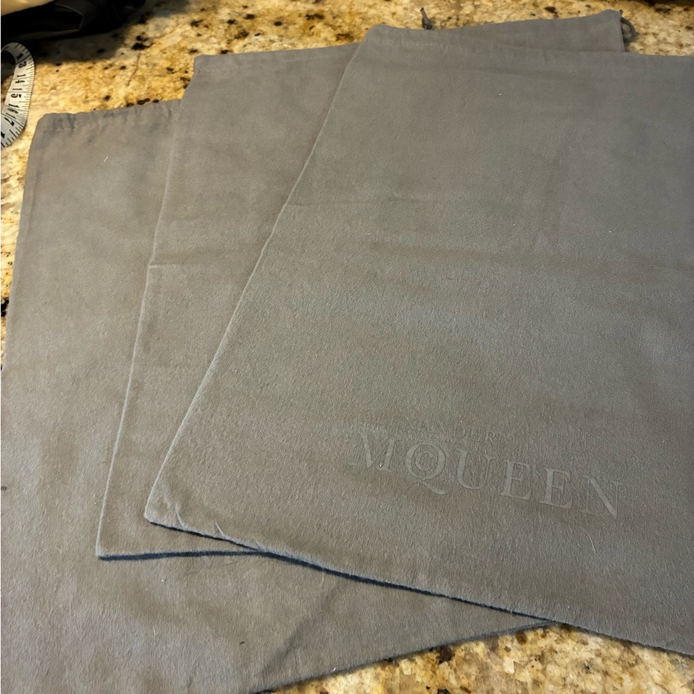 Alexander McQueen Gray Dust Bags Set